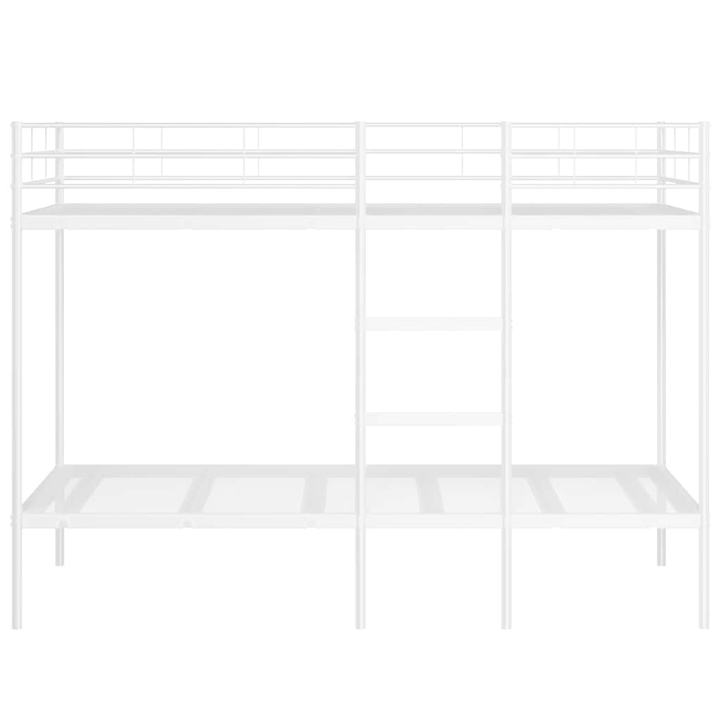 Lit superposé sans matelas blanc 107x203 cm acier - XIOS