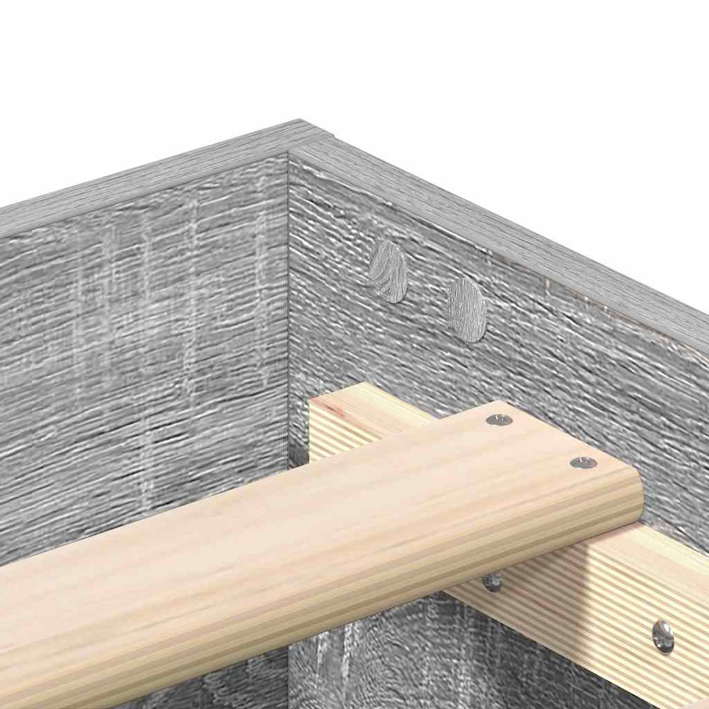 Cadre de lit Sonoma gris 90 x 200 cm Bois d'ingénierie - XIOS