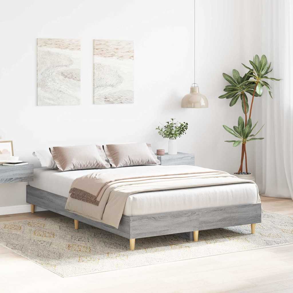 Cadre de lit Sonoma gris 120 x 190 cm Bois d'ingénierie - XIOS