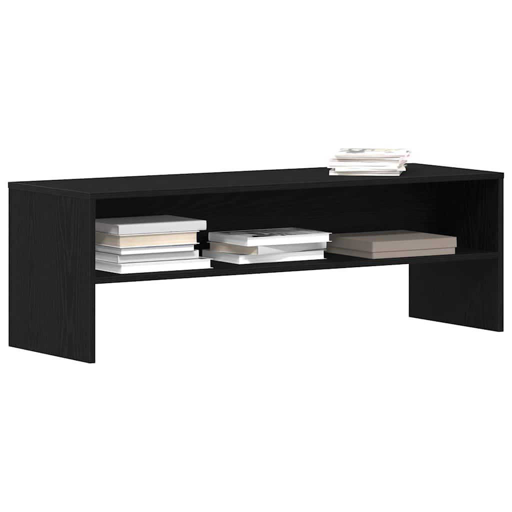 Meuble TV chêne noir 120x40x40 cm bois d'ingénierie - XIOS