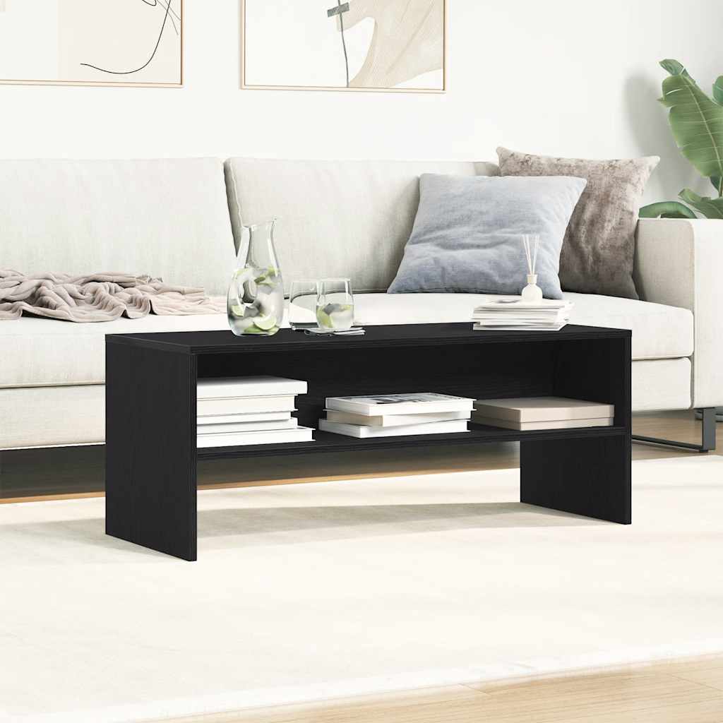 Meuble TV chêne noir 100x40x40 cm bois d'ingénierie - XIOS