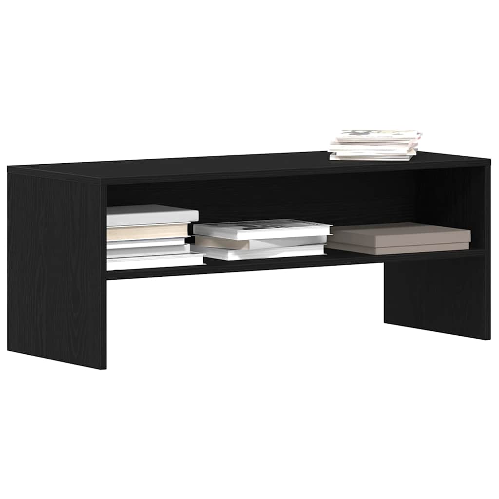 Meuble TV chêne noir 100x40x40 cm bois d'ingénierie - XIOS