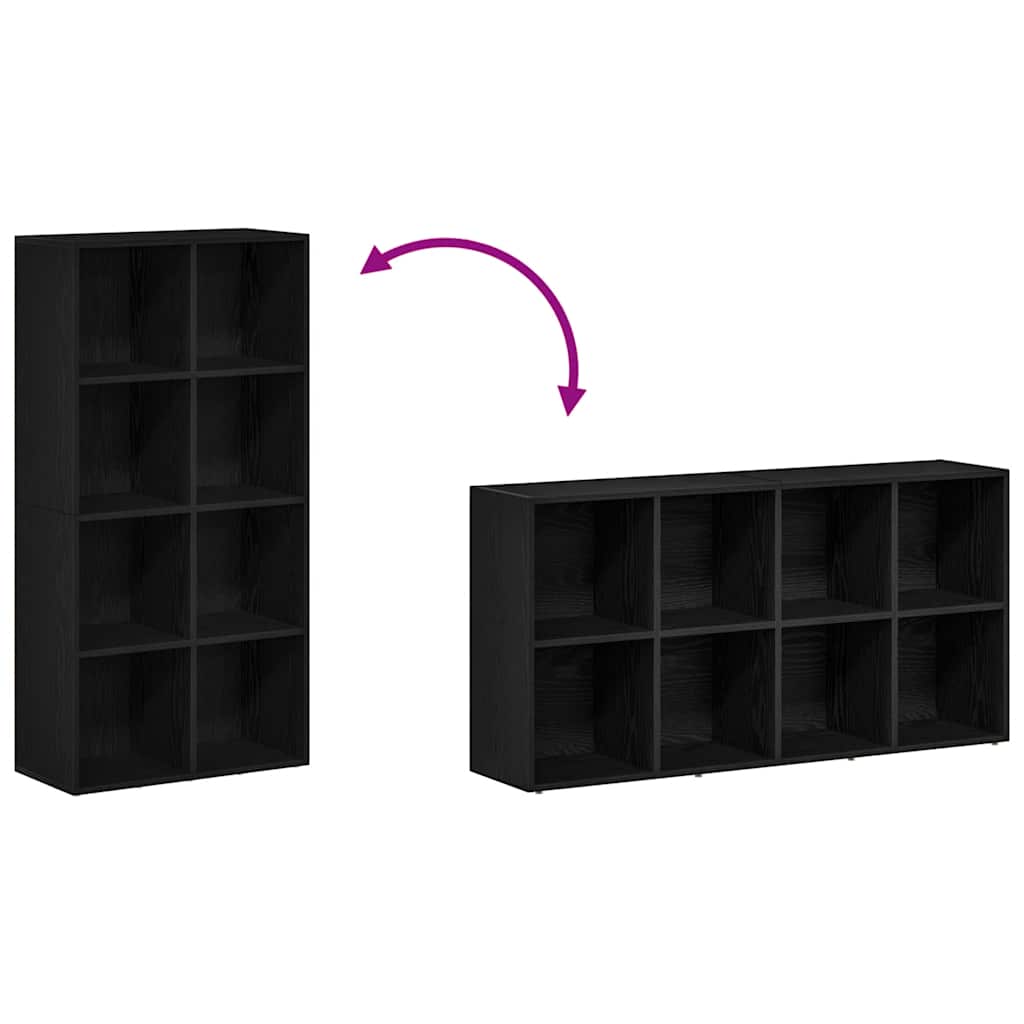 Bibliothèque en chêne noir 66 x 30 x 130 cm bois d'ingénierie - XIOS