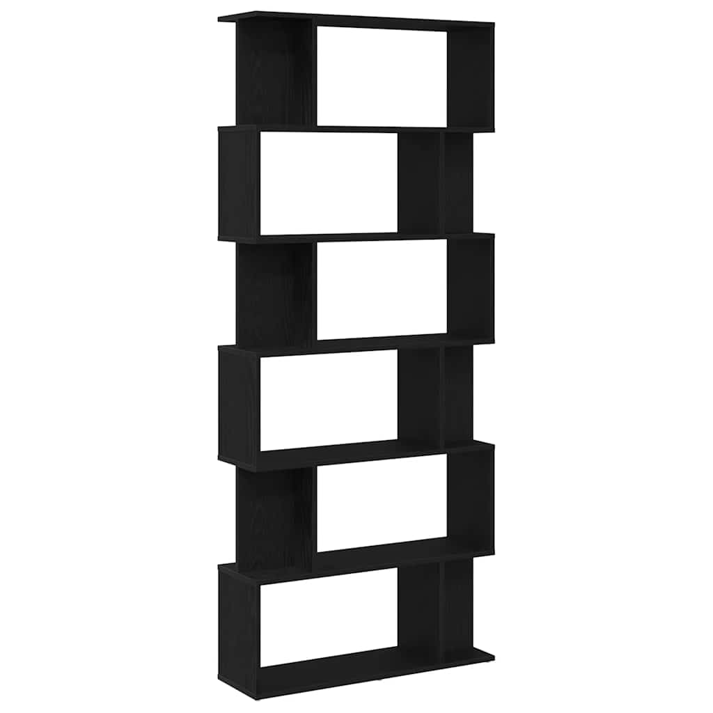 Bibliothèque en chêne noir 80 x 24 x 190,5 cm bois d'ingénierie - XIOS