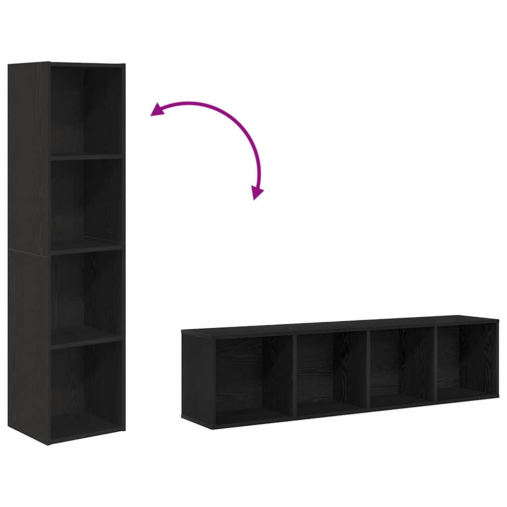 Bibliothèque Chêne noir 143 x 30 x 36 cm Bois d'ingénierie - XIOS