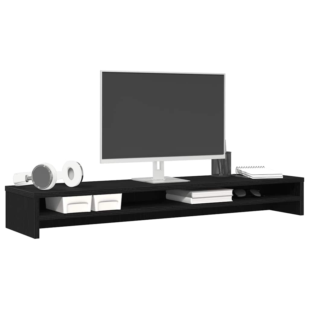 Support d'écran en chêne noir 100 x 24 x 13 cm Bois d'ingénierie - XIOS