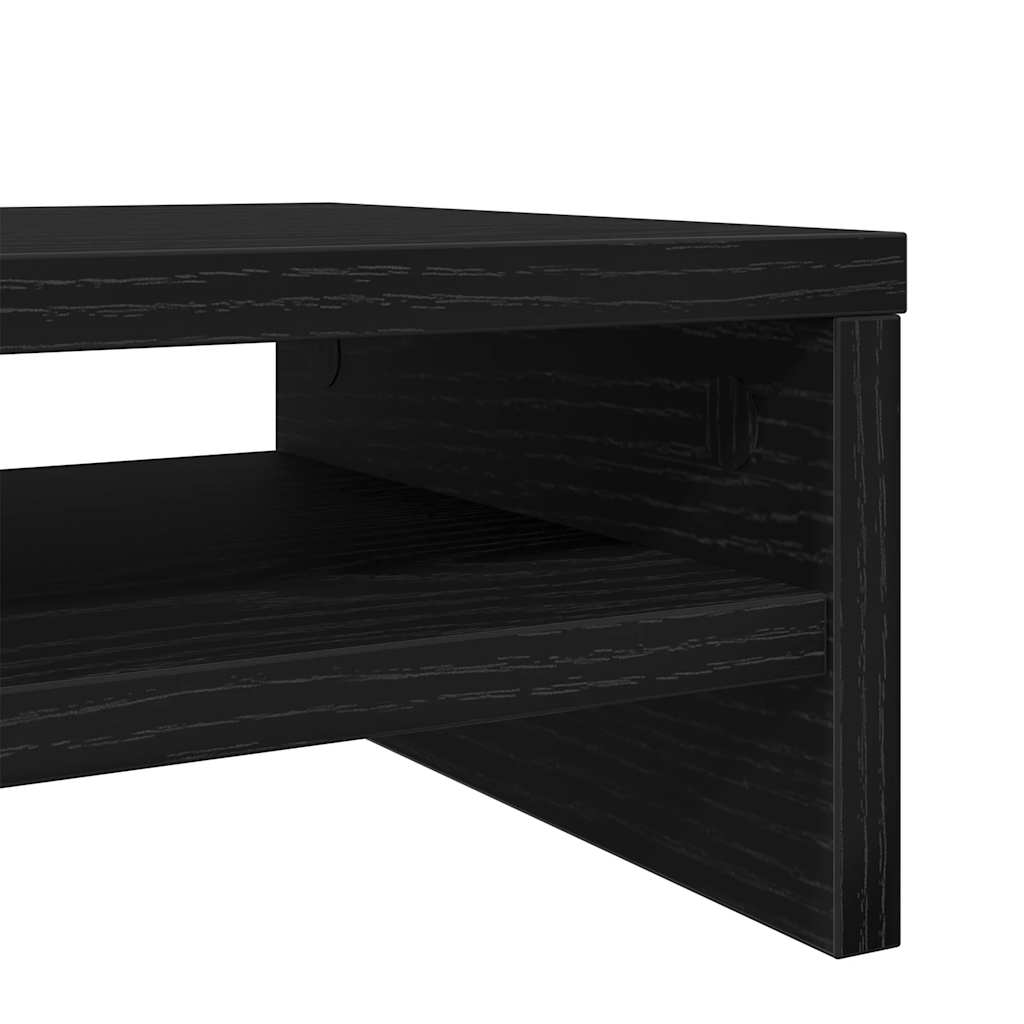 Support d'écran en chêne noir 100 x 24 x 13 cm Bois d'ingénierie - XIOS