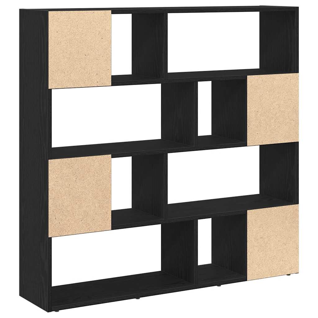 Bibliothèque/Paravent de pièce en chêne noir 105 x 24 x 102 cm - XIOS