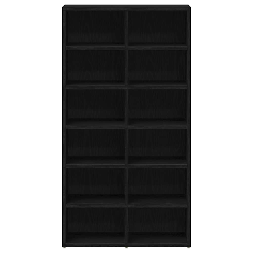 Étagère à chaussures chêne noir 54x34x100,5 cm bois ingénierie - XIOS