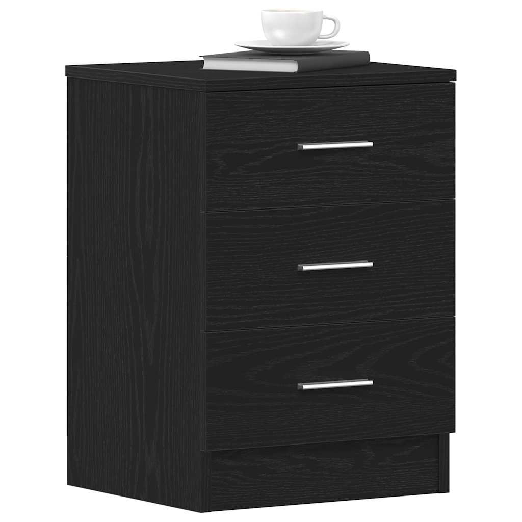 Tables de chevet 2 pcs Chêne noir 38x35x55 cm Bois d'ingénierie - XIOS