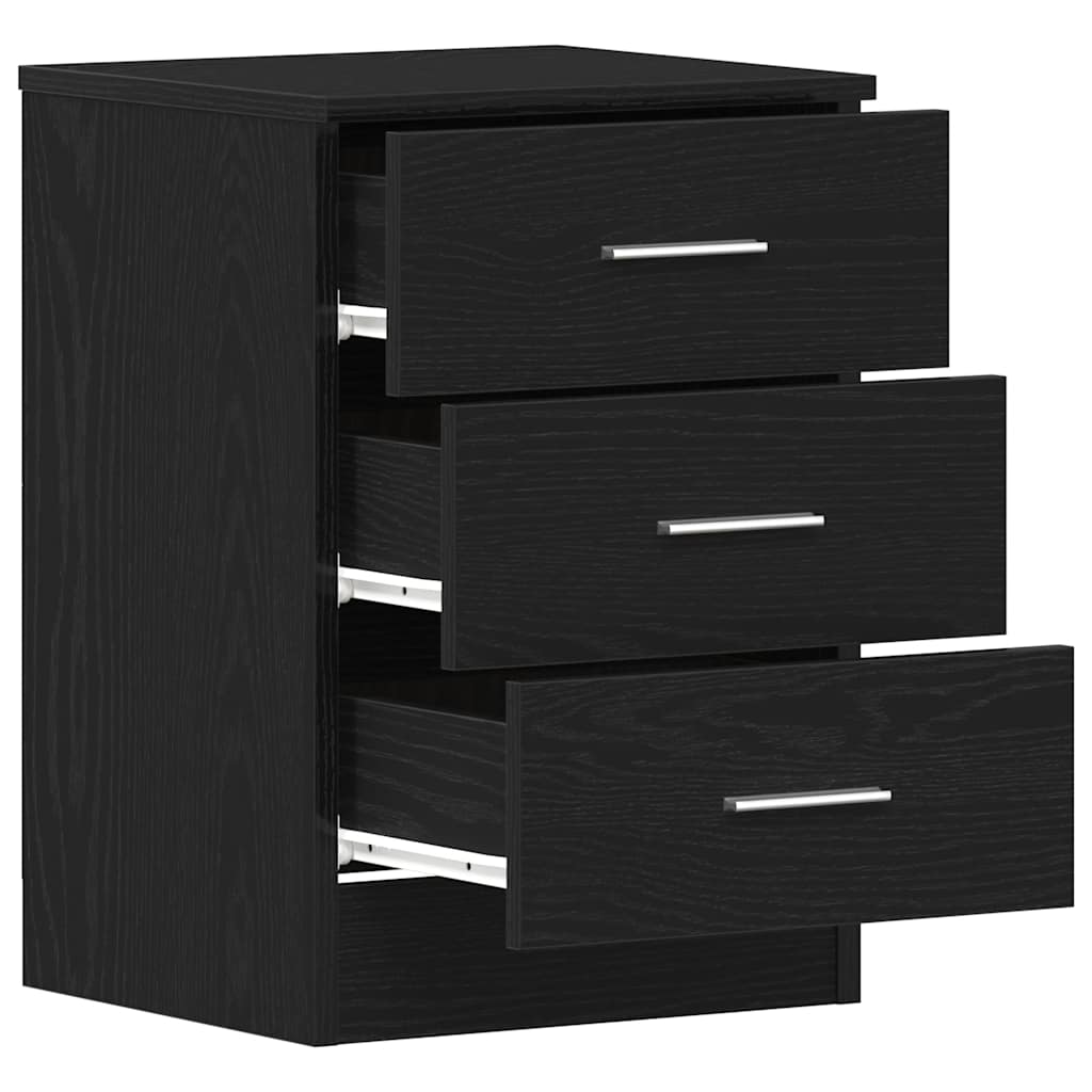 Tables de chevet 2 pcs Chêne noir 38x35x55 cm Bois d'ingénierie - XIOS