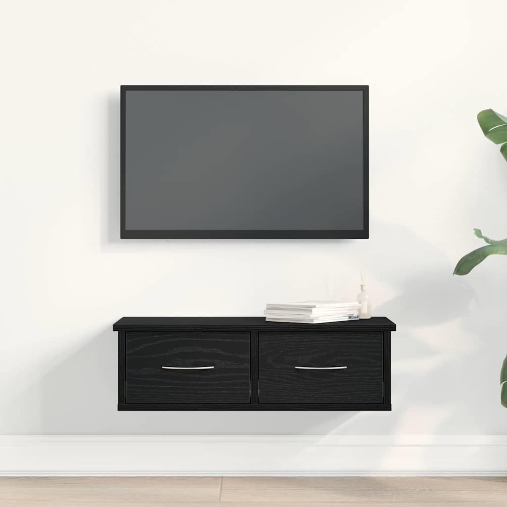 Meuble mural Chêne noir 60 x 26 x 18.5 cm Bois d'ingénierie - XIOS