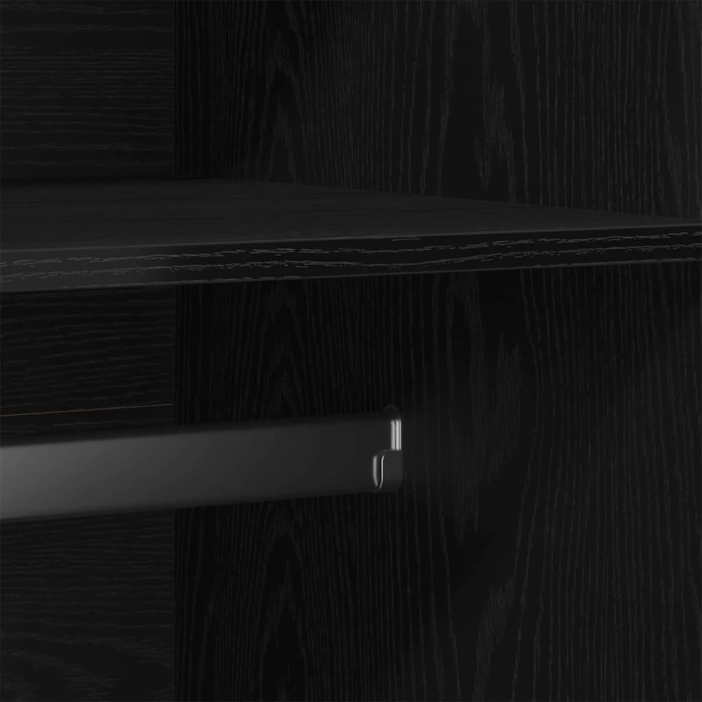 Armoire avec stockage Noir 90 x 52 x 200 cm Bois d'ingénierie - XIOS
