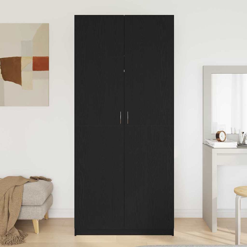 Armoire avec stockage Noir 90 x 52 x 200 cm Bois d'ingénierie - XIOS
