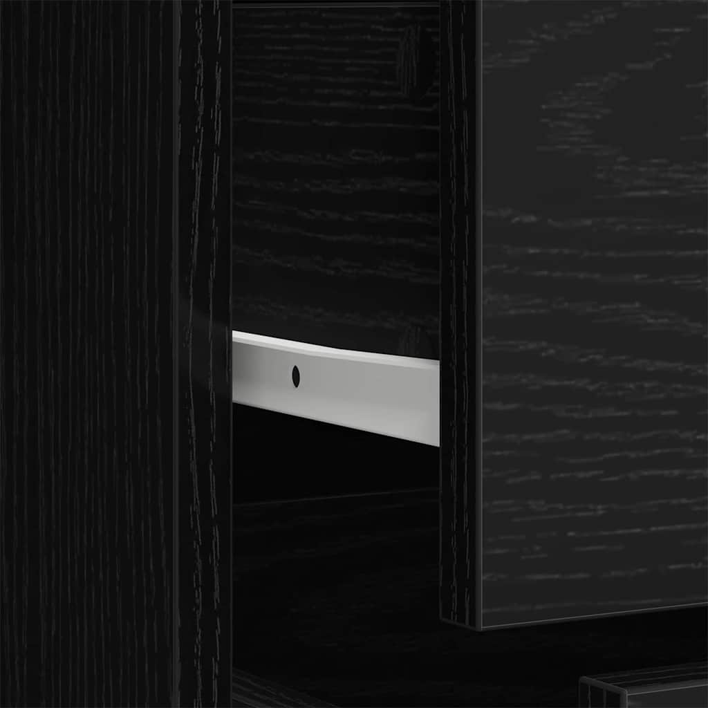 Armoire Chêne noir 80 x 52 x 180 cm Bois d'ingénierie - XIOS