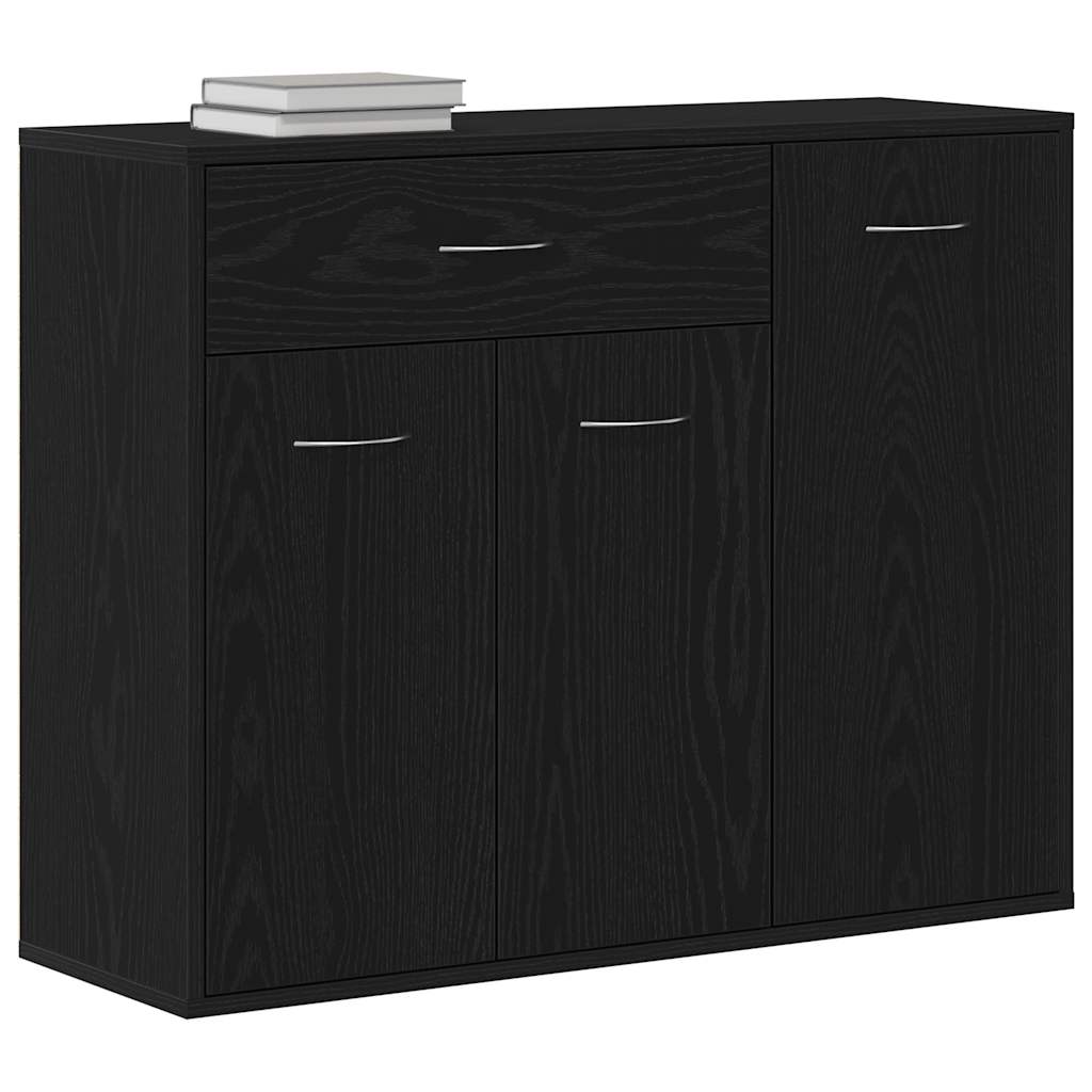 Buffet en chêne noir 88x30x70 cm bois d'ingénierie - XIOS