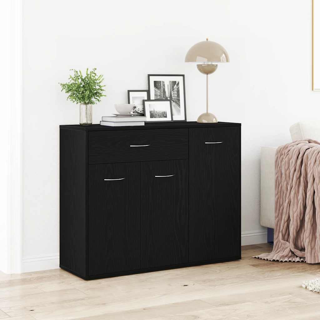 Buffet en chêne noir 88x30x70 cm bois d'ingénierie - XIOS