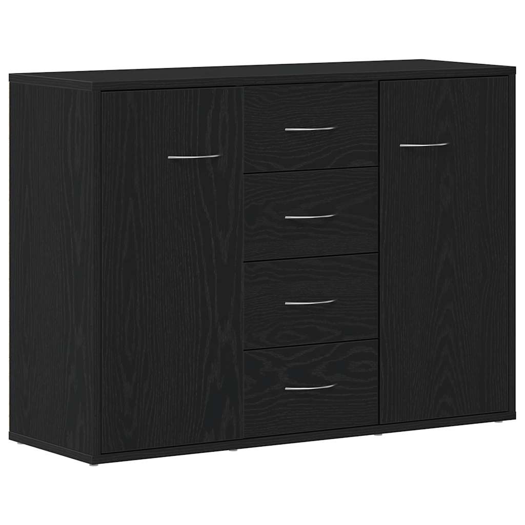 Buffet en chêne noir 88x30x64 cm bois d'ingénierie - XIOS