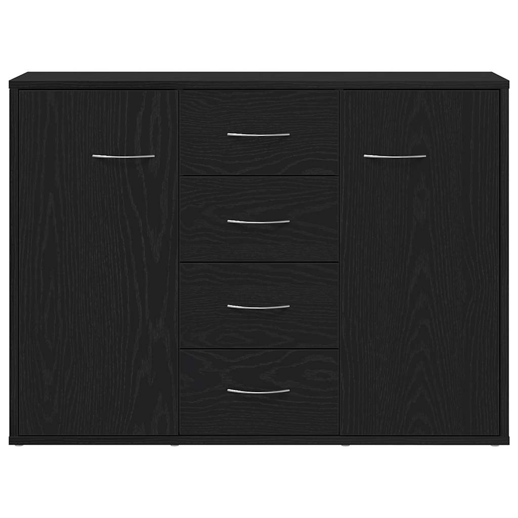 Buffet en chêne noir 88x30x64 cm bois d'ingénierie - XIOS