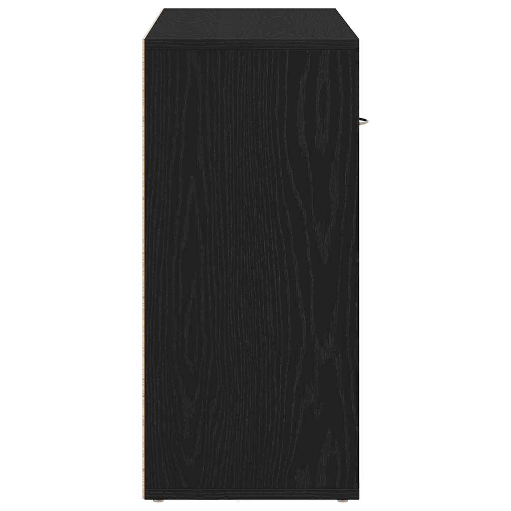 Buffet en chêne noir 88x30x64 cm bois d'ingénierie - XIOS