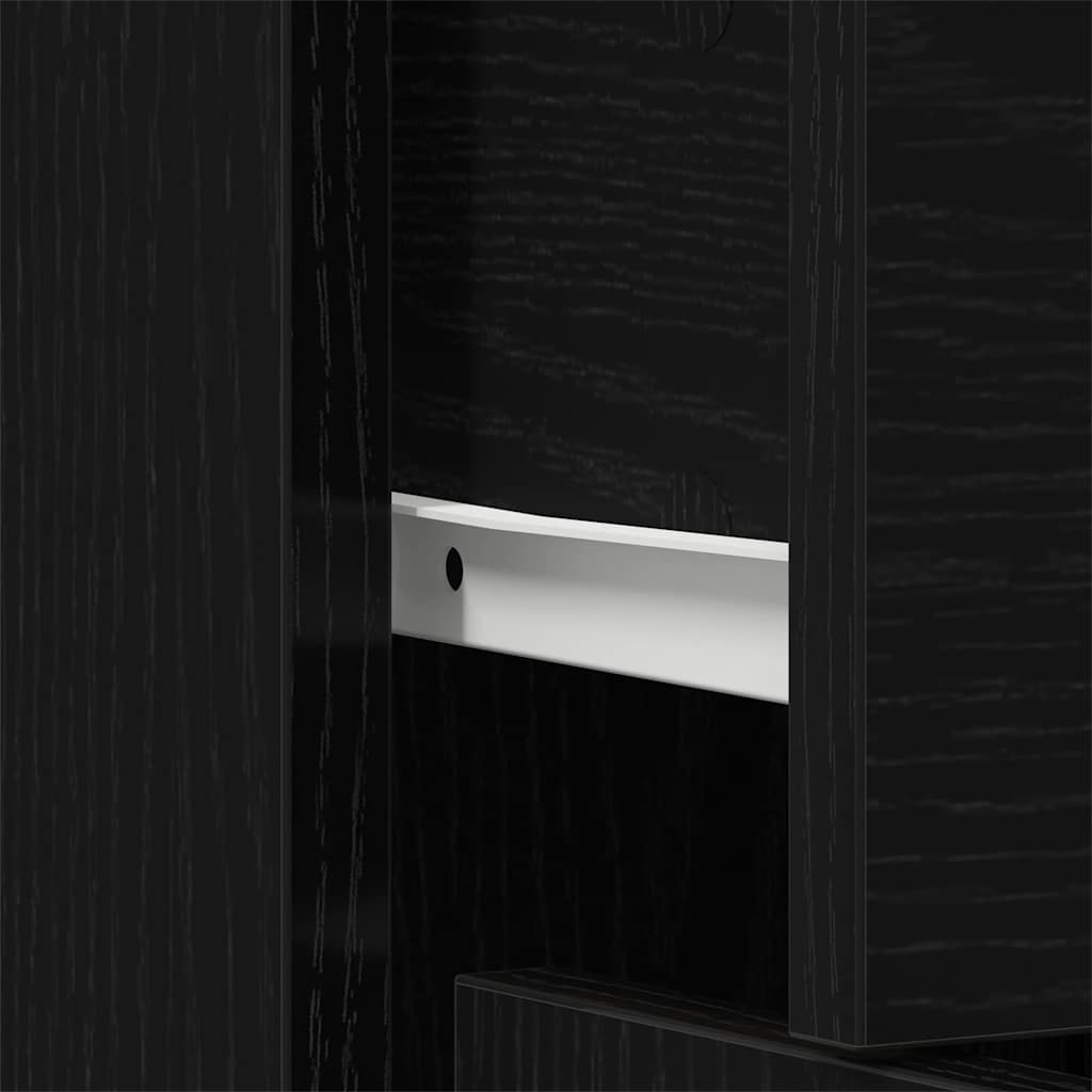 Buffet avec tiroir Noir 60 x 30 x 75 cm Bois d'ingénierie - XIOS