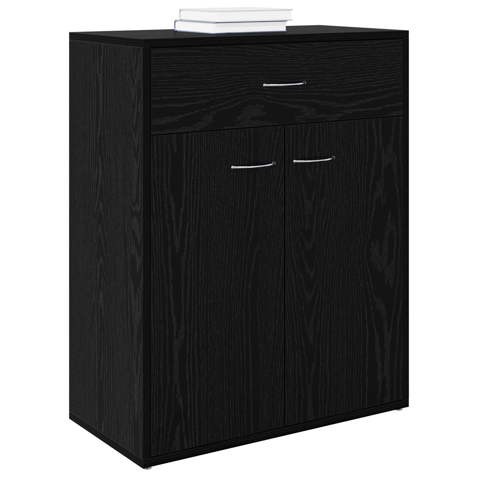 Buffet avec tiroir Chêne noir 60 x 30 x 75 cm Bois d'ingénierie - XIOS
