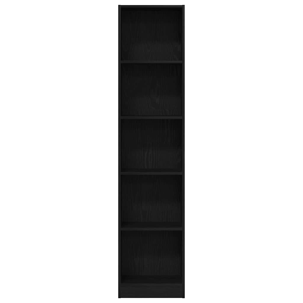 Bibliothèque en chêne noir 40 x 24 x 176 cm bois d'ingénierie - XIOS