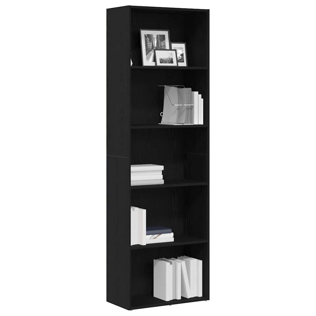 Bibliothèque chêne noir 60x30x189 cm bois d'ingénierie - XIOS