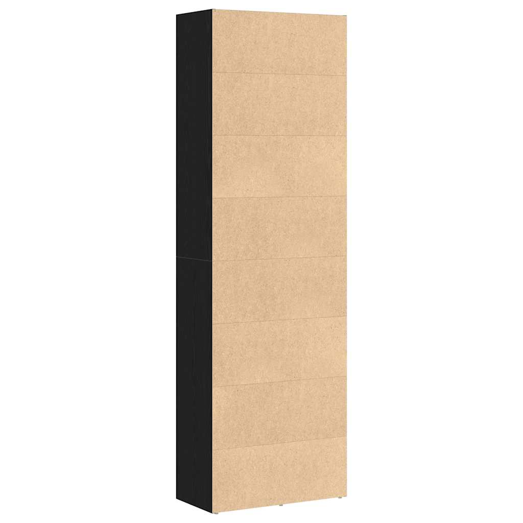 Bibliothèque chêne noir 60x30x189 cm bois d'ingénierie - XIOS