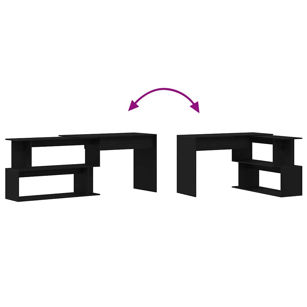 Bureau Chêne noir 200 x 50 x 76 cm Bois d'ingénierie - XIOS