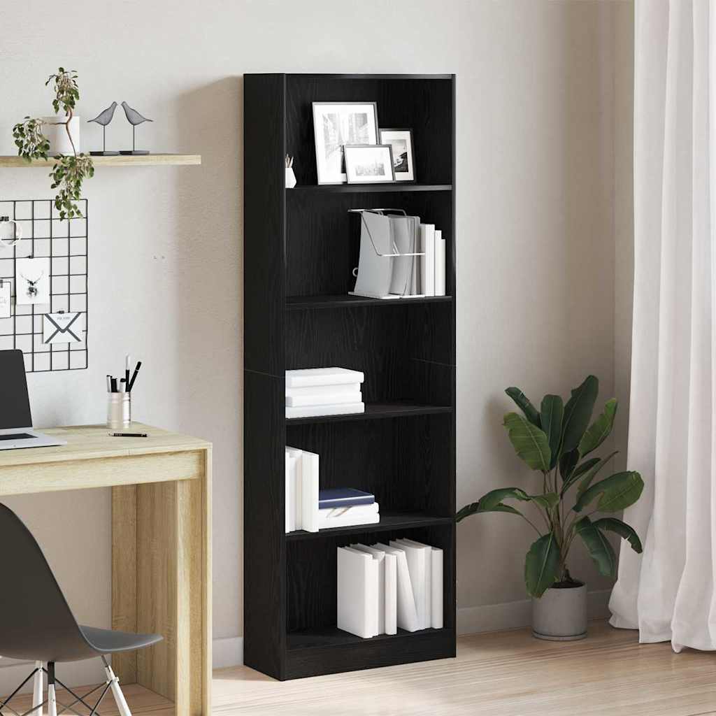 Étagère Chêne noir 60 x 24 x 176 cm Bois d'ingénierie - XIOS