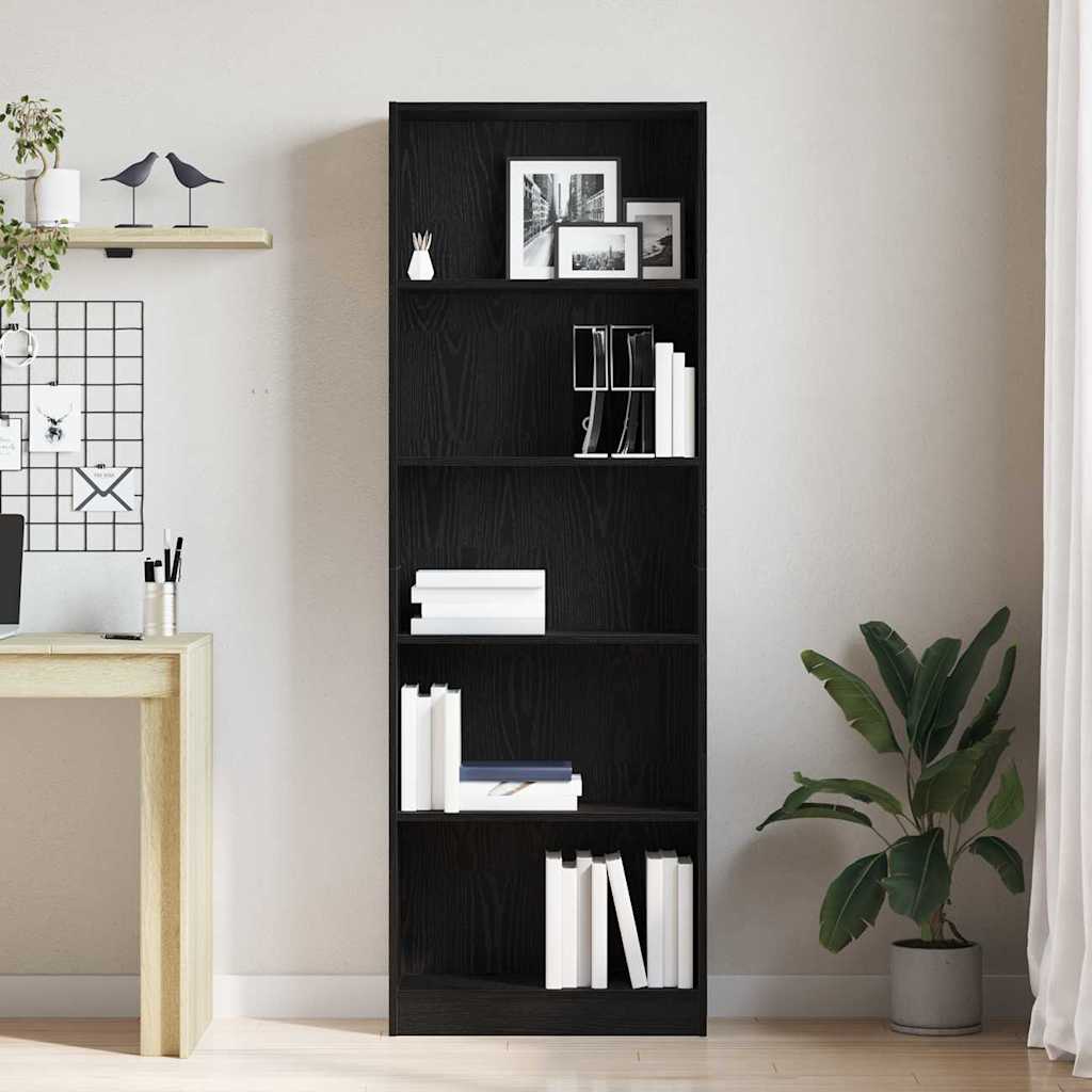 Étagère Chêne noir 60 x 24 x 176 cm Bois d'ingénierie - XIOS