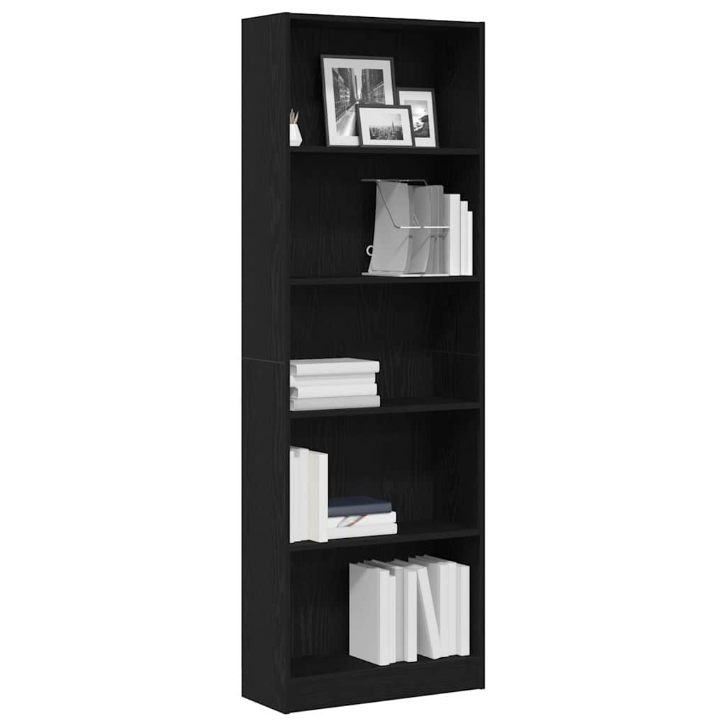 Étagère Chêne noir 60 x 24 x 176 cm Bois d'ingénierie - XIOS
