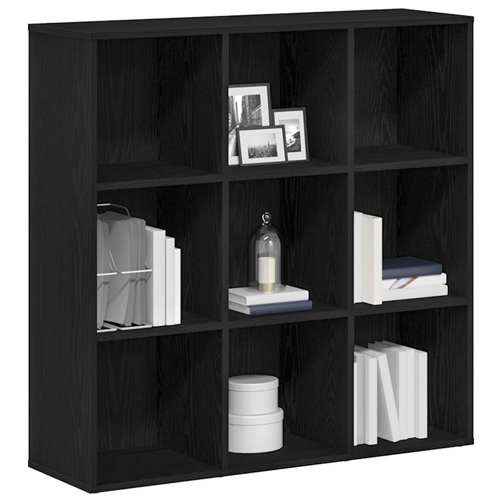 Bibliothèque en chêne noir 98 x 29 x 97,5 cm bois d'ingénierie - XIOS