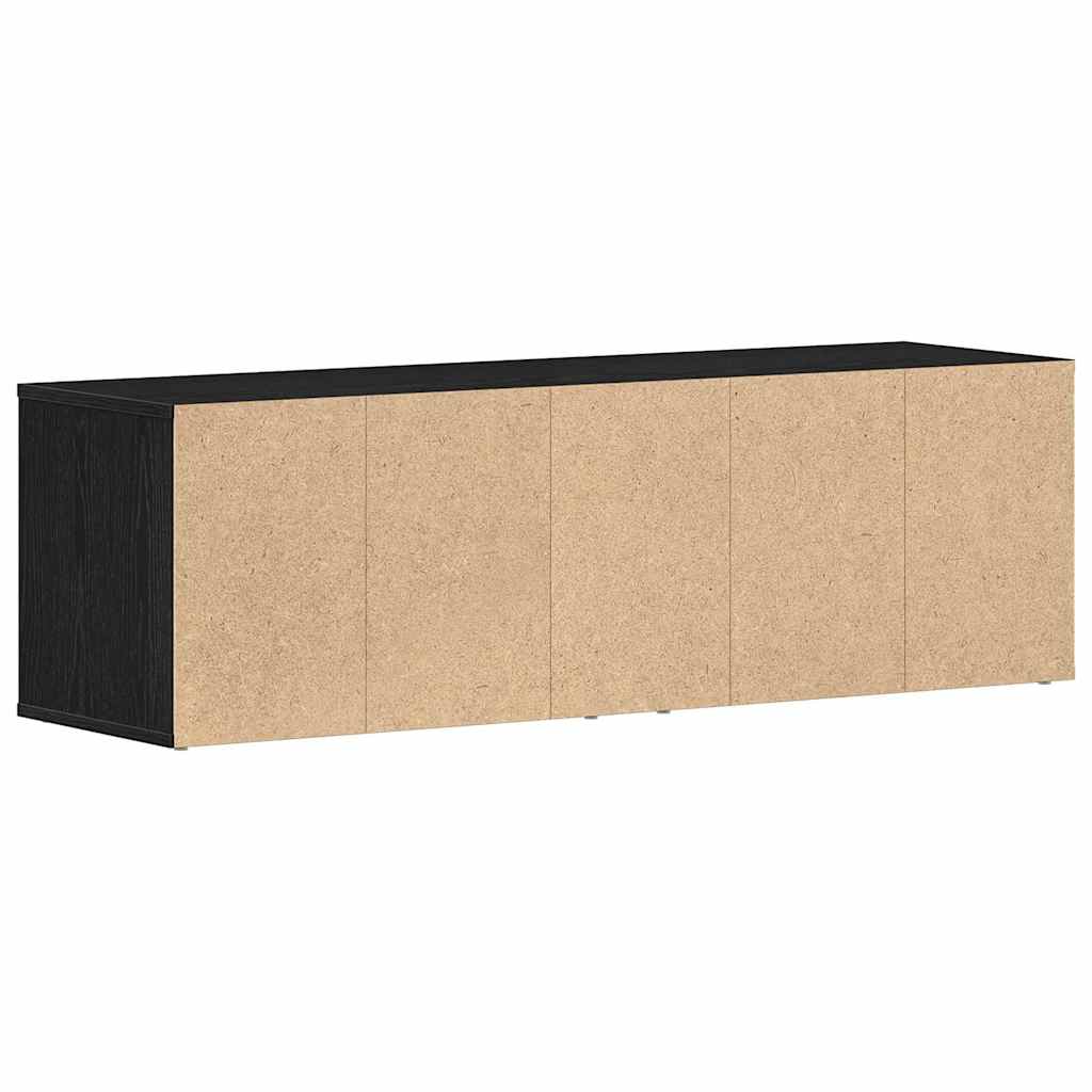 Meuble TV en chêne noir 120x34x37 cm bois d'ingénierie