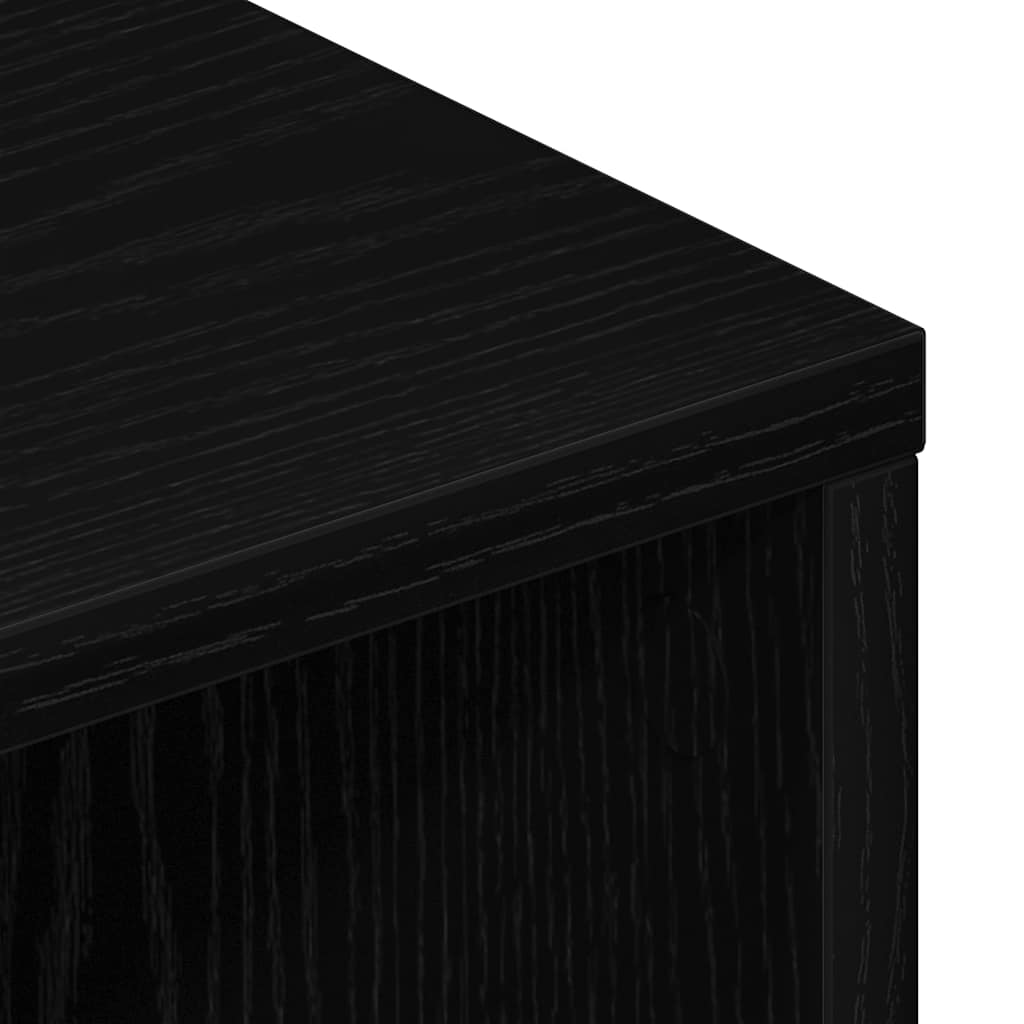 Meuble TV en chêne noir 120x34x37 cm bois d'ingénierie