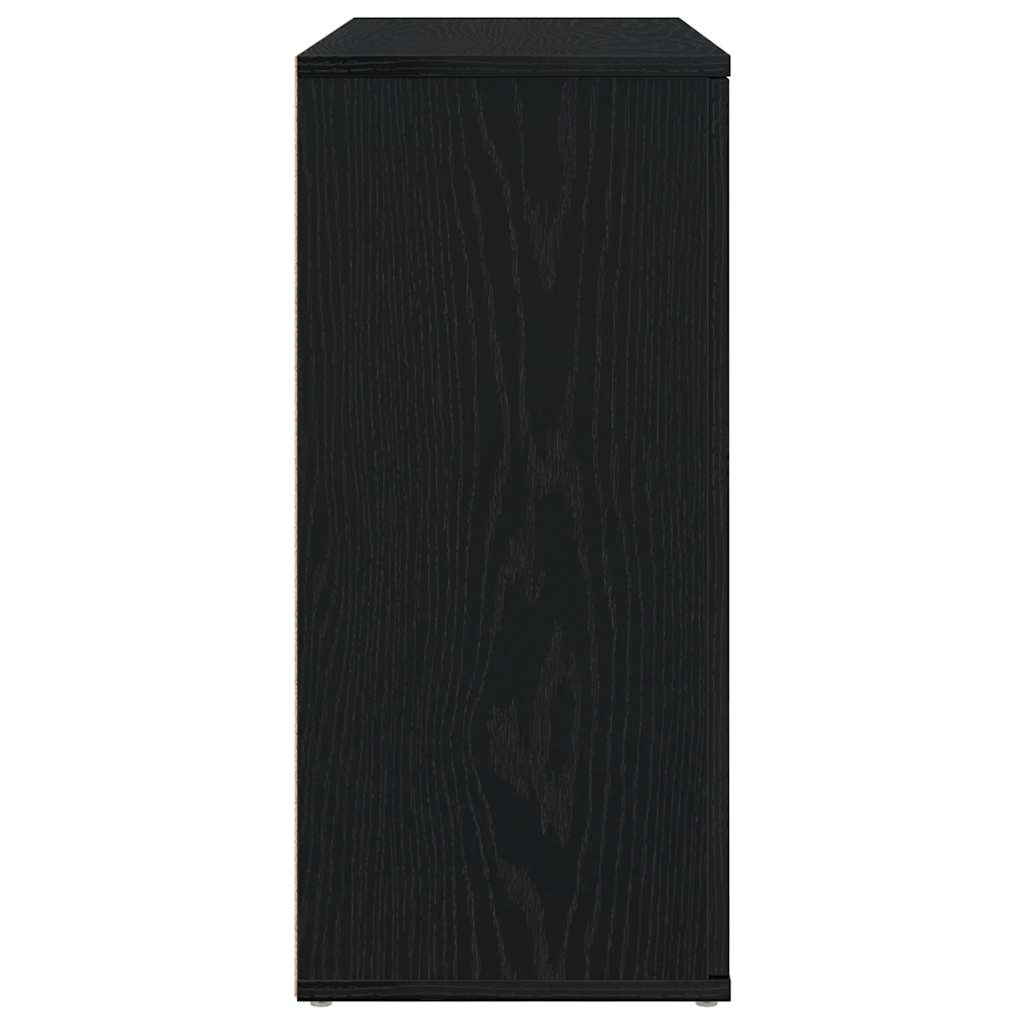 Buffet chêne noir 91x29,5x65 cm bois d'ingénierie