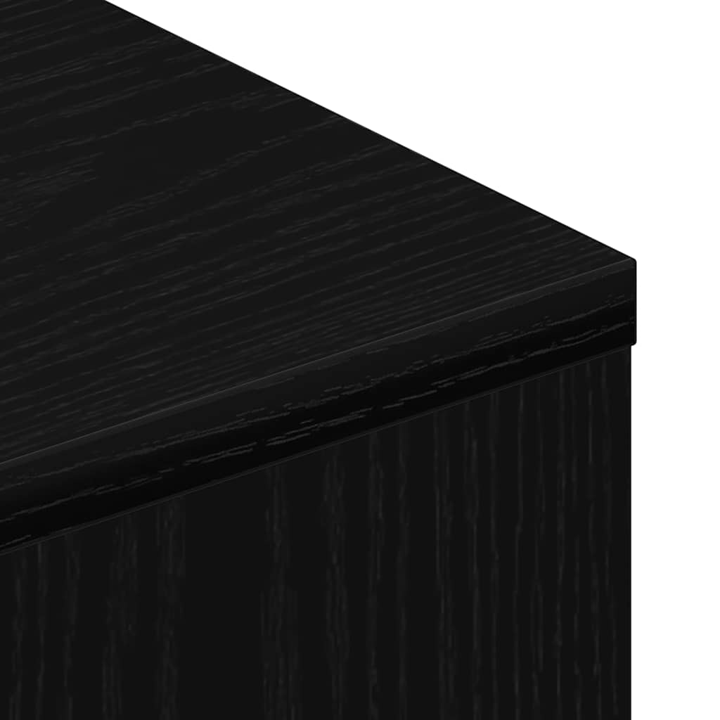 Meuble TV avec roulettes chêne noir bois d'ingénierie - XIOS
