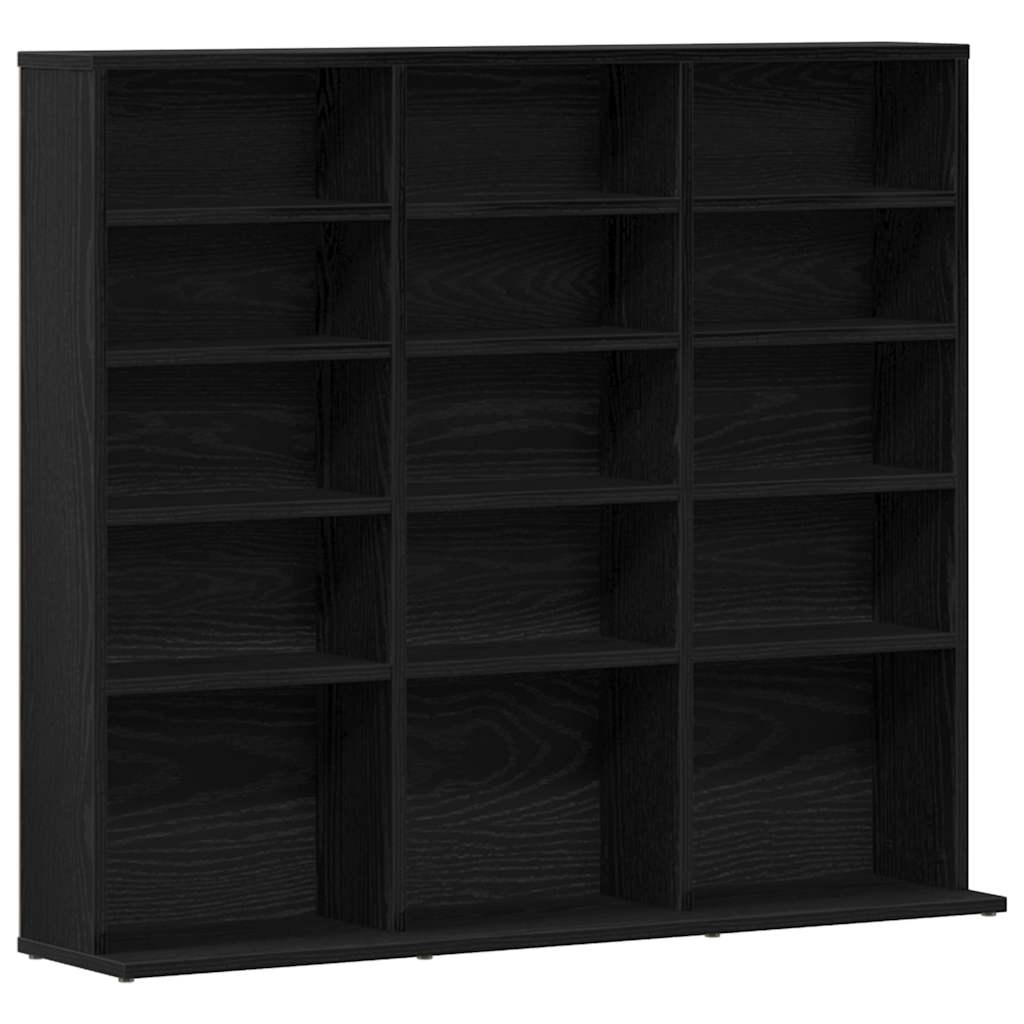Meuble CD en chêne noir 100 x 23 x 89,5 cm bois d'ingénierie - XIOS