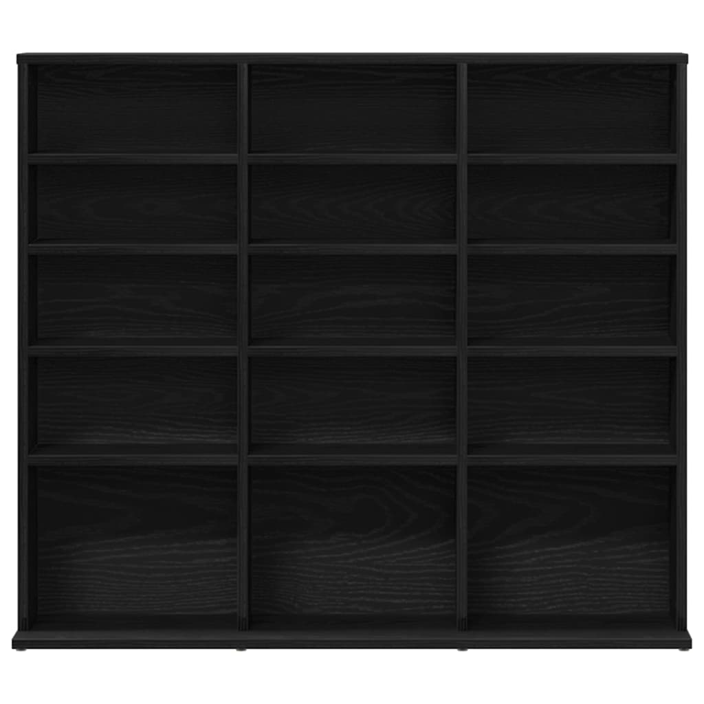 Meuble CD en chêne noir 100 x 23 x 89,5 cm bois d'ingénierie - XIOS
