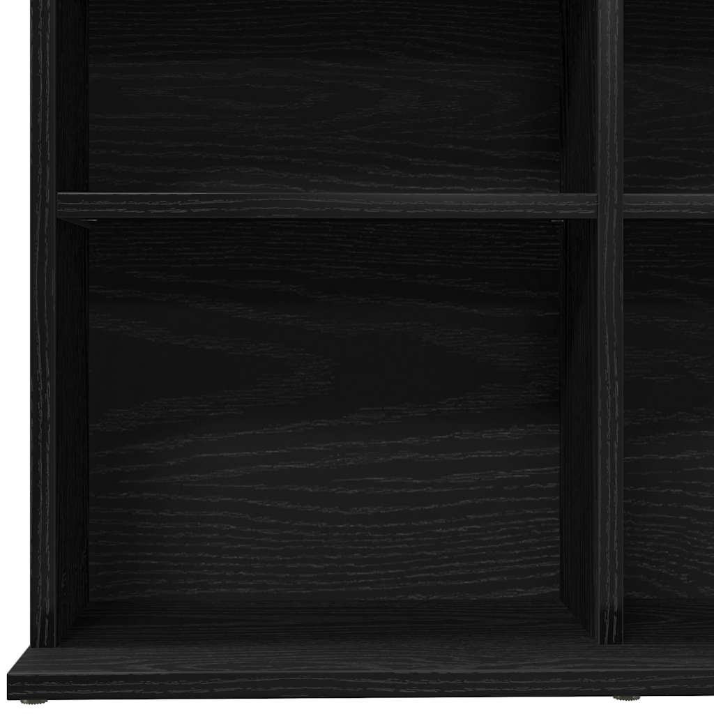 Meuble CD en chêne noir 100 x 23 x 89,5 cm bois d'ingénierie - XIOS