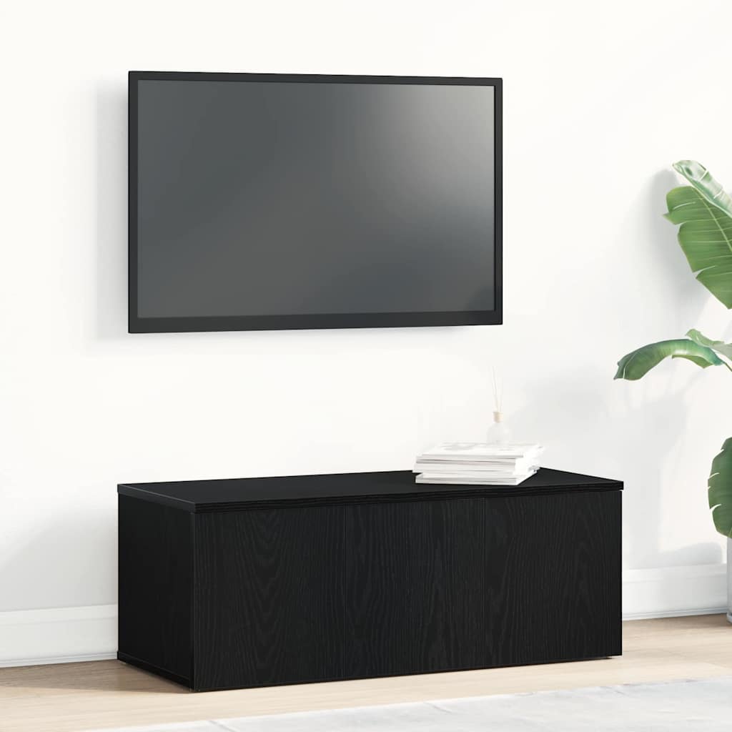 Meuble TV avec tiroir Noir 80 x 34 x 30 cm Bois d'ingénierie - XIOS
