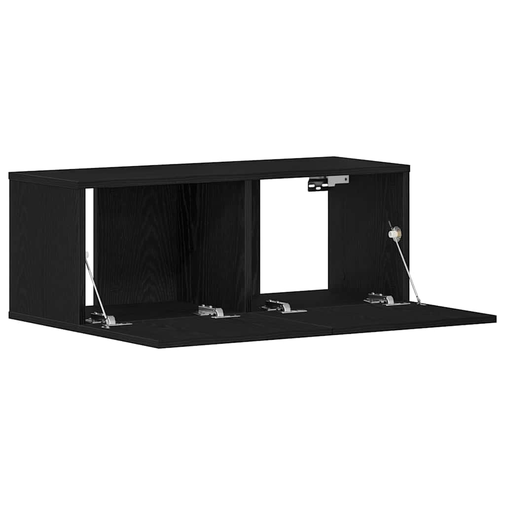 Meubles TV Chêne noir 80 x 30 x 30 cm Bois d'ingénierie - XIOS