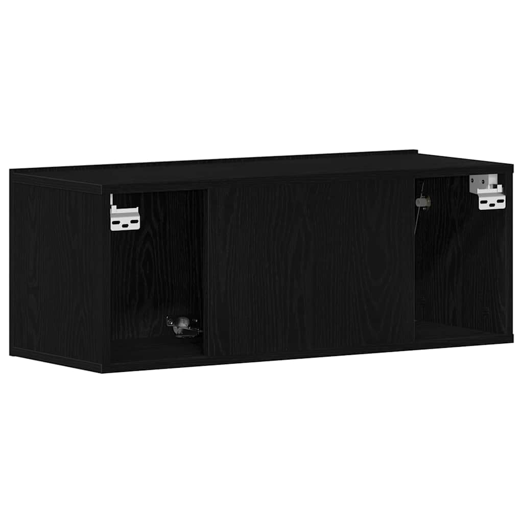 Meubles TV Chêne noir 80 x 30 x 30 cm Bois d'ingénierie - XIOS