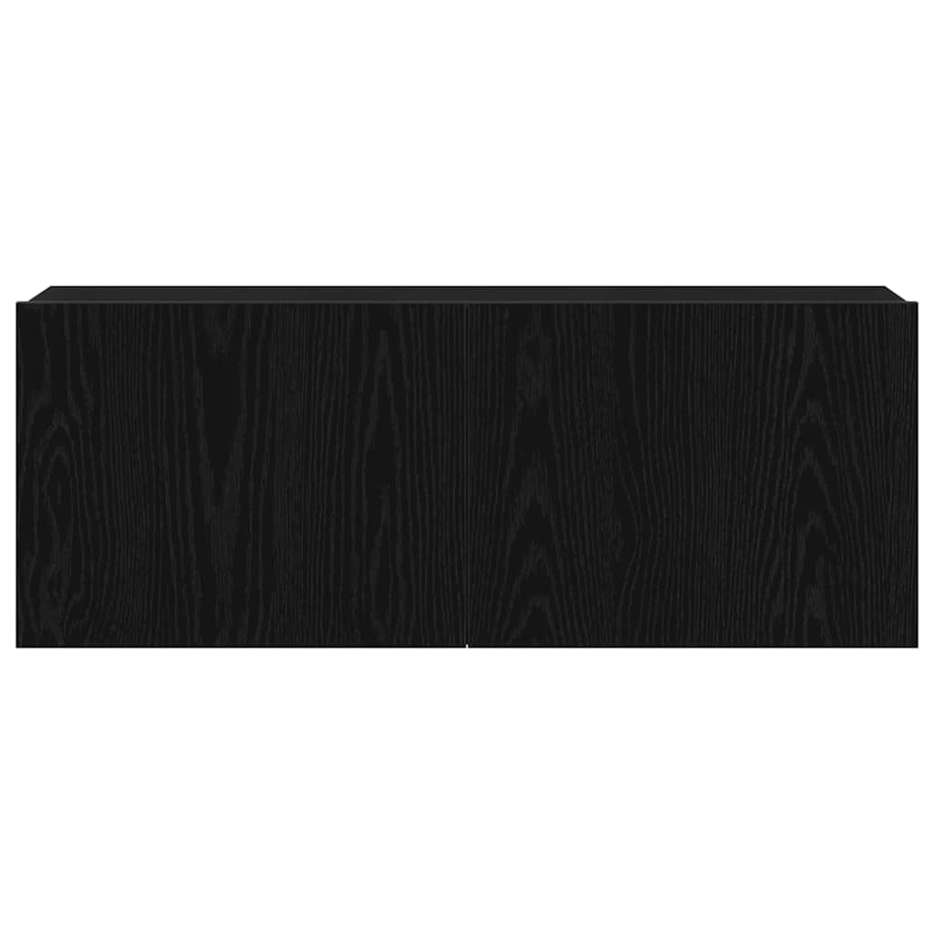 Meubles TV Chêne noir 80 x 30 x 30 cm Bois d'ingénierie - XIOS