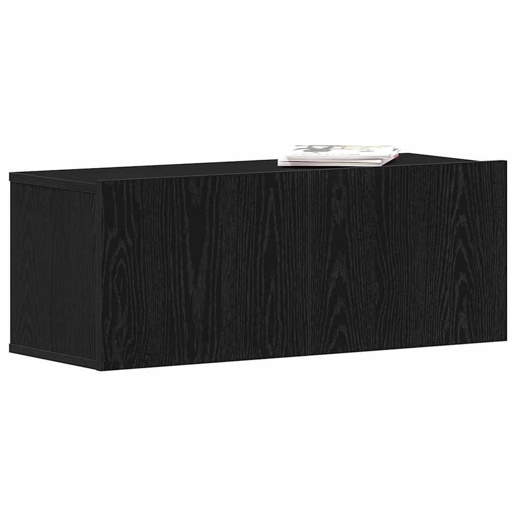 Meubles TV Chêne noir 80 x 30 x 30 cm Bois d'ingénierie - XIOS
