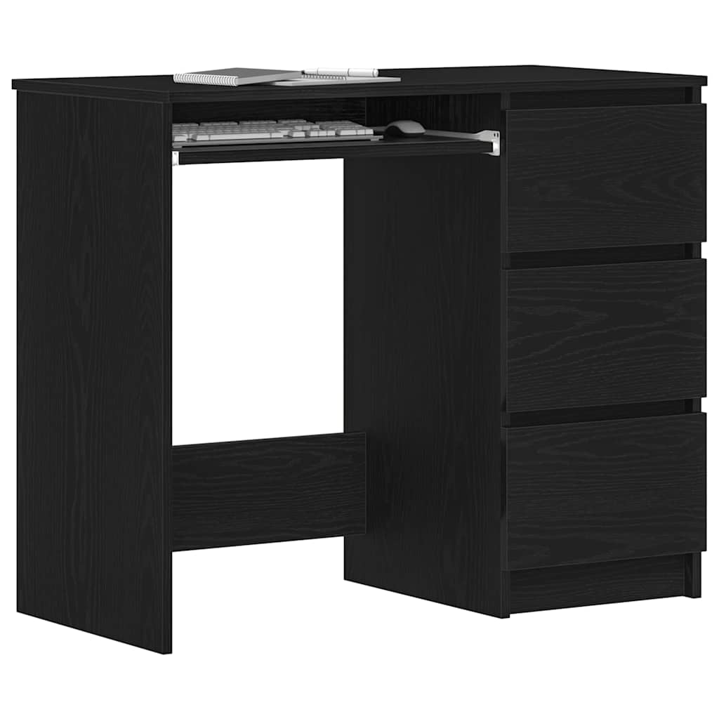 Bureau chêne noir 90x45x76 cm bois d'ingénierie Bureaux vidaXL