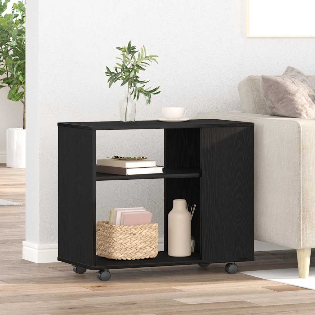 Table d'appoint en chêne noir 70 x 35 x 60 cm Bois d'ingénierie - XIOS
