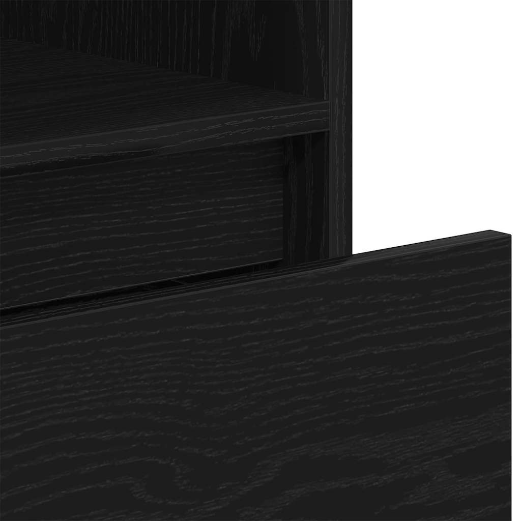 Bibliothèque Chêne noir 36 x 30 x 171 cm Bois d'ingénierie - XIOS
