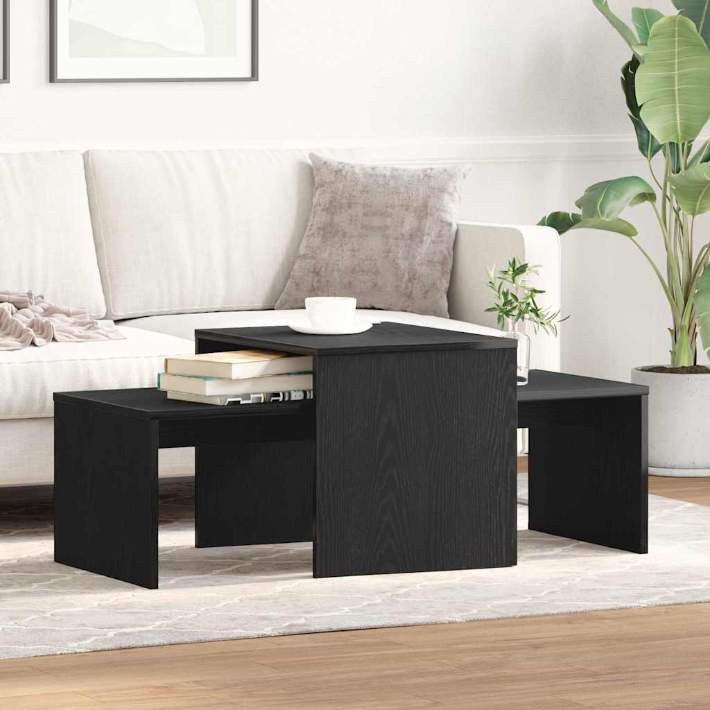 Tables gigognes Chêne noir 100 x 48 x 40 cm Bois d'ingénierie - XIOS
